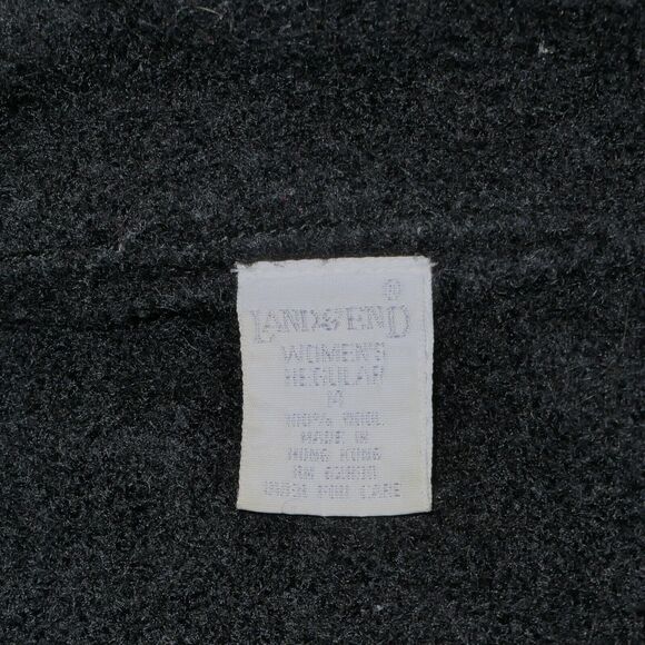 Land's End Size 14 Boiled Wool Textured Sweater Jacket  Fitted Vintage Structure - Picture 9 of 10